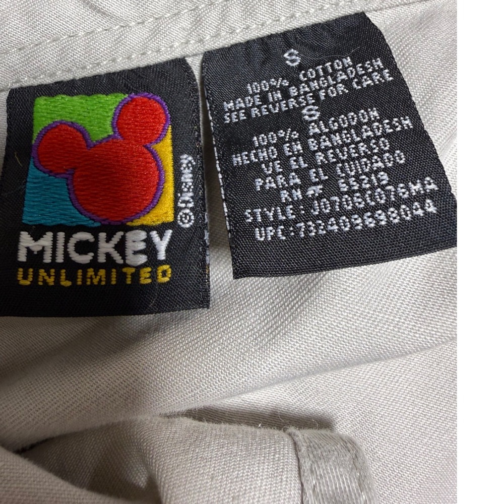 Mickey Disney Overalls S Beige Cotton Cargo Mickey Mouse Vintage Retro Gorpcore - Picture 3 of 12